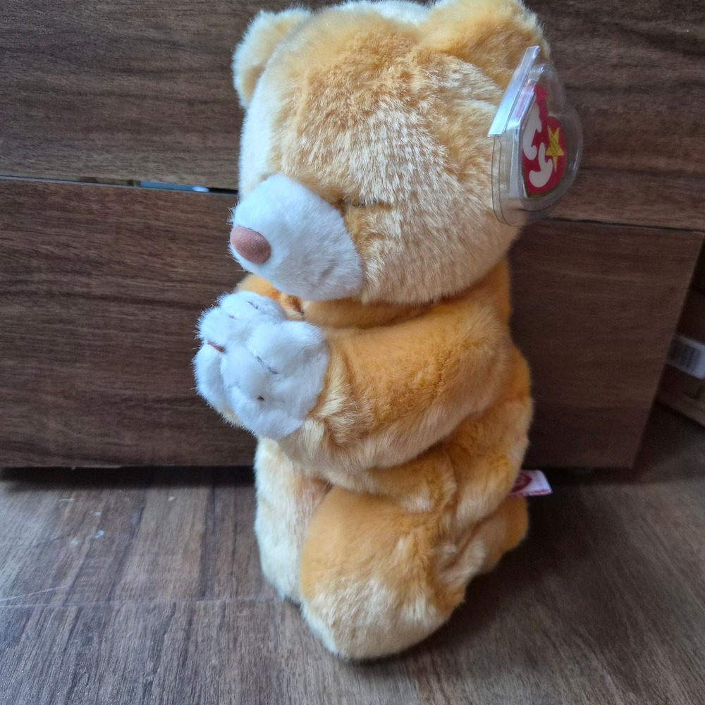 Ty Beanie Buddy Hope the Praying Bear Ginger Plush Stuffed Animal 9 inch VTG
